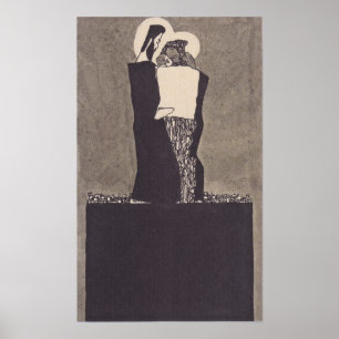 Schiele - Two Men 1909 Poster