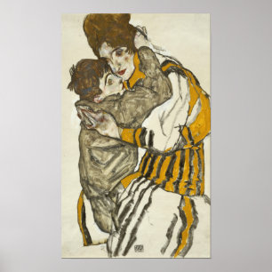 Schiele - Wife With Her Little Nephew Poster
