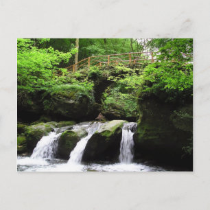 Schiessentümpel waterfall valley Ernz Luxembourg Postcard