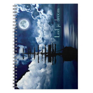 Schiff bei Vollmond Notebook