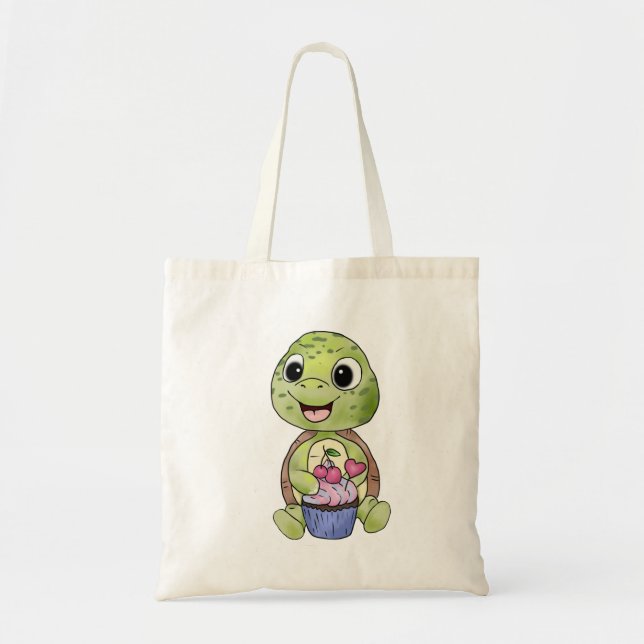 Schildkröte mit Muffin  Tote Bag (Front)