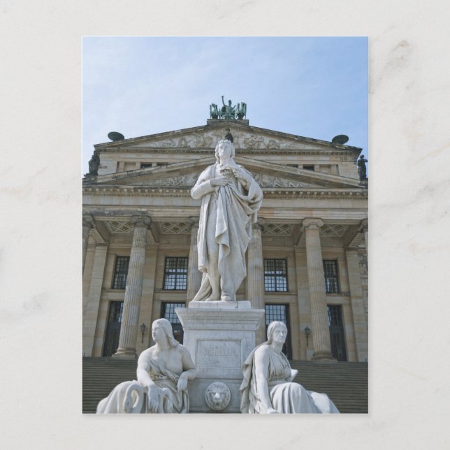 Schiller Statue in Berlin Postcard (Front)