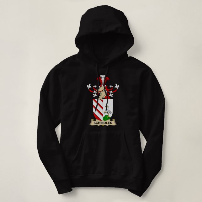 Schindler Coat of Arms  Family Crest  Hoodie (Design Front)