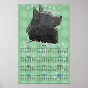 Schipperke 2024 Calendar Poster