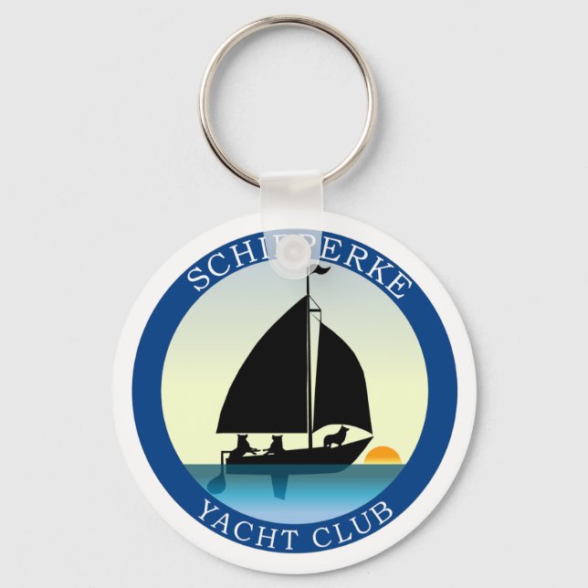 Schipperke Boat Dog Key Ring (Front)
