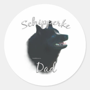 Schipperke Dad 2 Classic Round Sticker