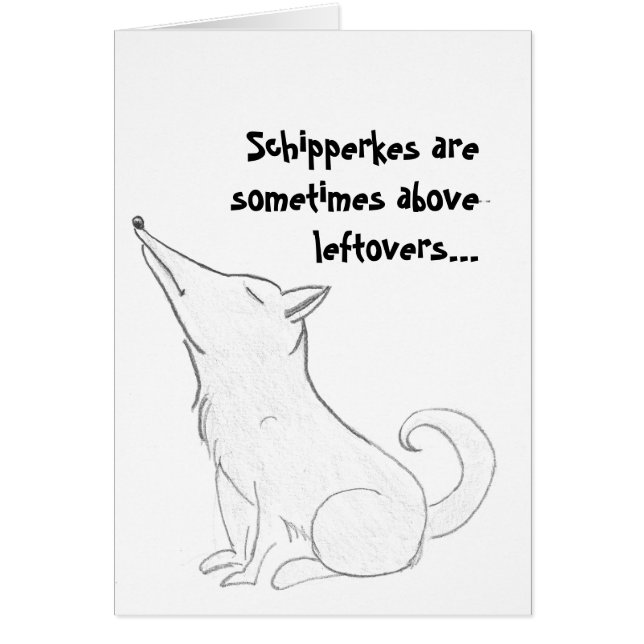 Schipperke Dog Cartoon (Front)