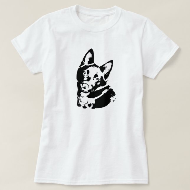 Schipperke Dog Picture T-Shirt (Design Front)