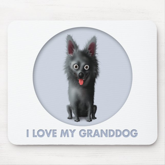 Schipperke Granddog Mouse Mat (Front)