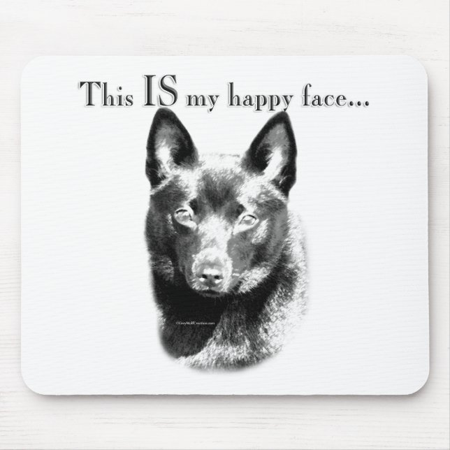 Schipperke Happy Face Mouse Mat (Front)