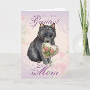 Schipperke Heart Mum Card