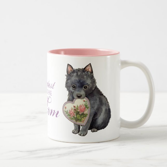 Schipperke Heart Mum Two-Tone Coffee Mug (Right)