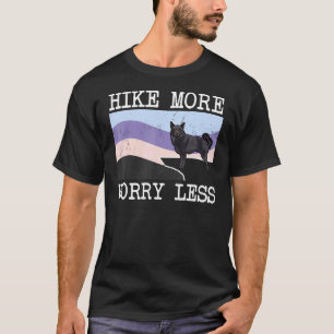 Schipperke Hike More Worry Less Graphic Hiking T-Shirt