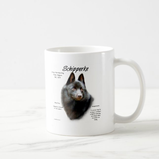 Schipperke History Design Coffee Mug (Right)