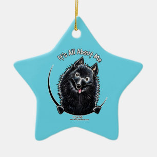 Schipperke IAAM Ceramic Tree Decoration