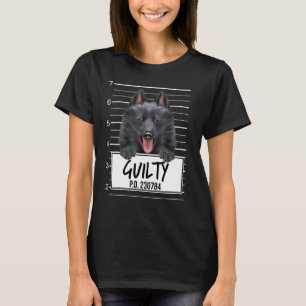 Schipperke Mugshot Guilty Dog T-Shirt