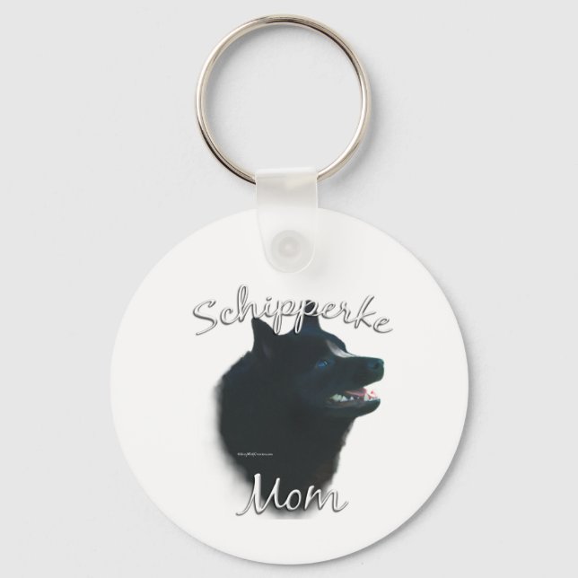 Schipperke Mum 2 Key Ring (Front)