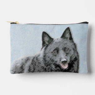 Schipperke Painting Black Cute Original Dog Art Accessory Pouch