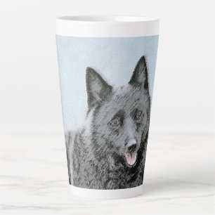 Schipperke Painting - Cute Original Dog Art Latte Mug