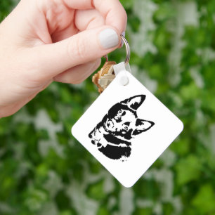 Schipperke Picture Keychain