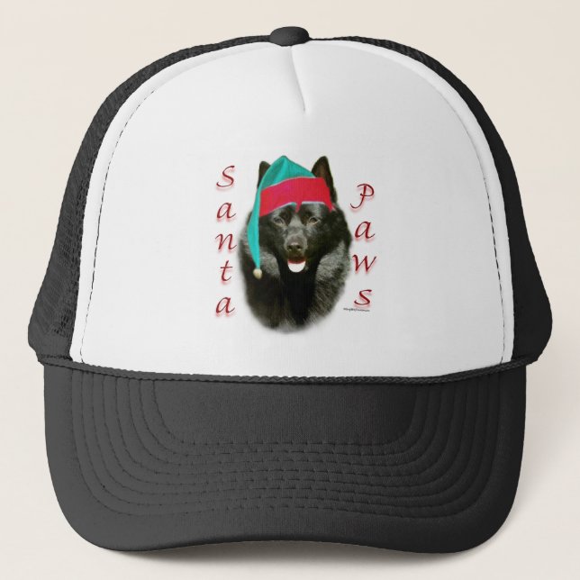 Schipperke Santa Paws Trucker Hat (Front)