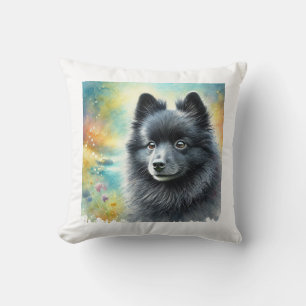 Schipperke Serenity 030924AREF138 - Watercolor Cushion