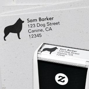 Schipperke Silhouette Return Address Self-inking Stamp