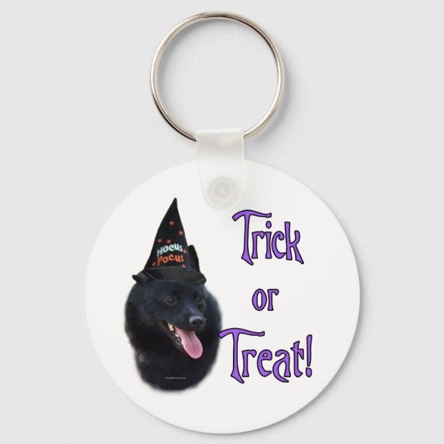 Schipperke Trick Key Ring (Front)