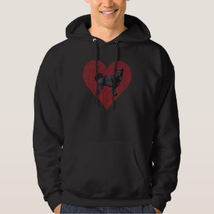 Schipperke Valentines Day Dog Love Fingerprint Hoodie