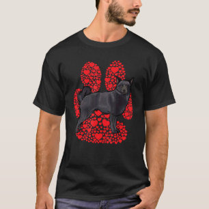 Schipperke Valentines Day Dog Love Paw T-Shirt