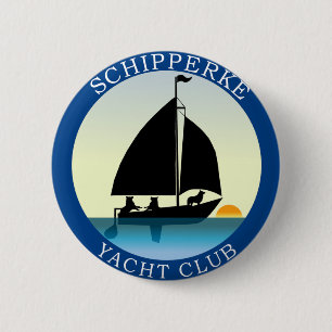 Schipperke Yacht Club 6 Cm Round Badge