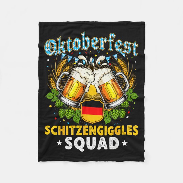Schitzengiggles Squad Munich Beer Bavarian  Fleece Blanket (Front)