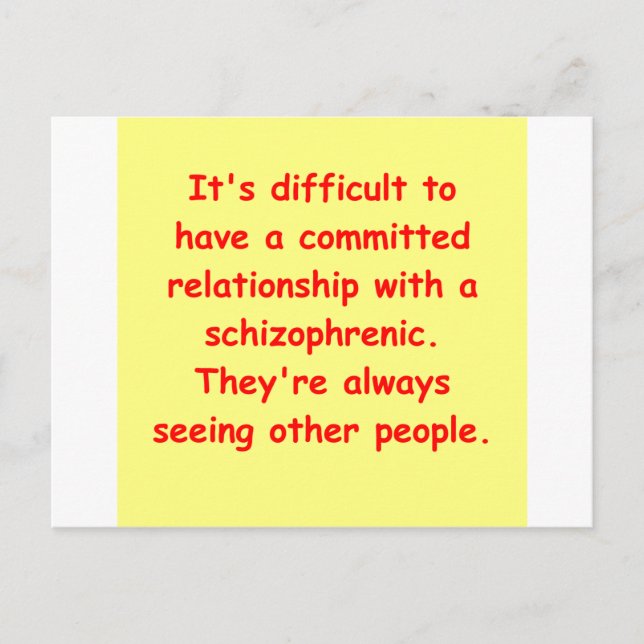 schizo joke postcard (Front)