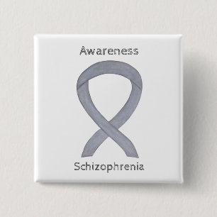 Schizophrenia Awareness Ribbon Custom Pins