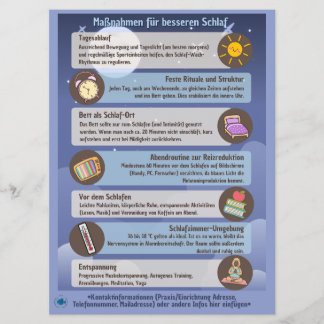 Schlafhygiene-Infoblätter für Klienten/Patienten Save The Date