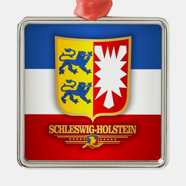 Schleswig-Holstein COA Metal Tree Decoration (Front)