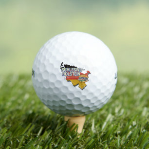Schleswig-Holstein Germany Federal State Map Golf Balls