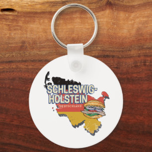 Schleswig-Holstein Germany Federal State Map Key Ring