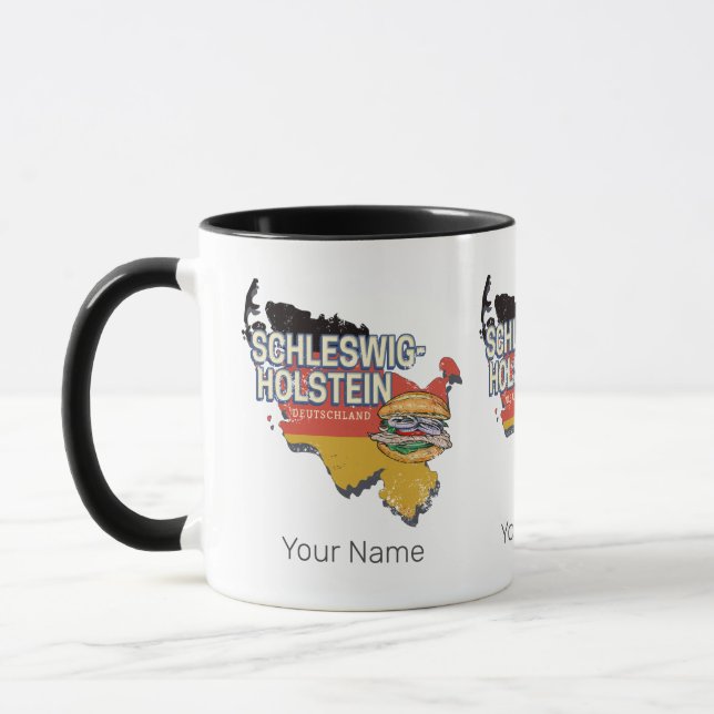 Schleswig-Holstein Germany Federal State Map Mug (Left)