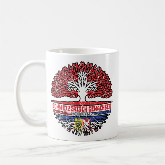 Schleswig-Holstein Schweizer Schweiz Baum Coffee Mug (Left)