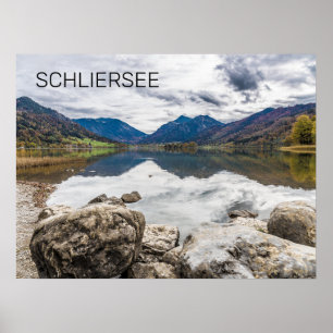 Schliersee Bavaria Lake Germany Panorama Souvenir  Poster