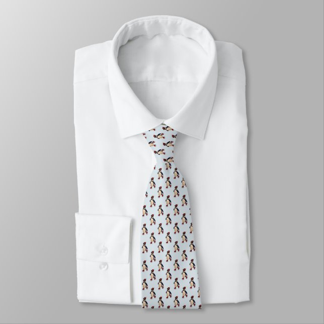 Schlittschuhpinguin Krawatte Tie (Tied)