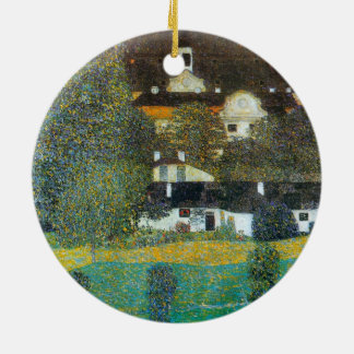 Schloss Kammer on the Attersee II By Gustav Klimt Ceramic Tree Decoration