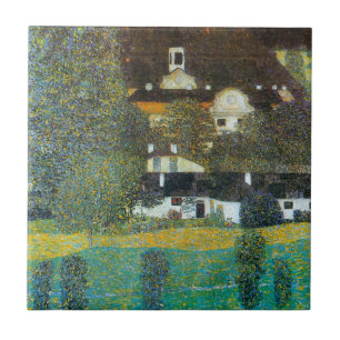 Schloss Kammer on the Attersee II By Gustav Klimt Tile