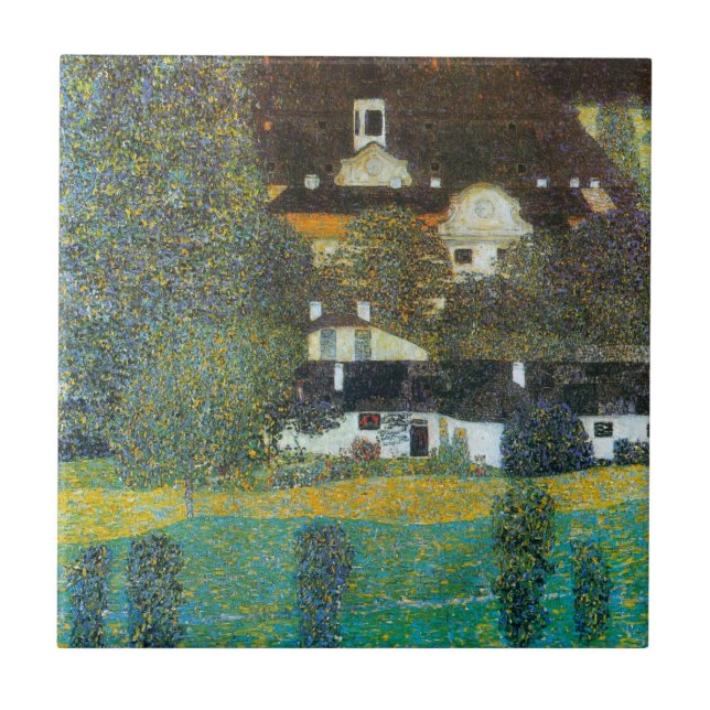 Schloss Kammer on the Attersee II By Gustav Klimt Tile (Front)