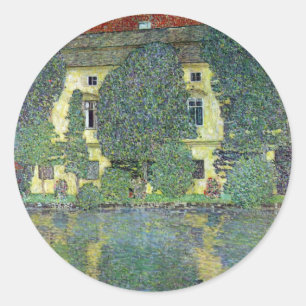 Schloss Kammer on the Attersee III By Gustav Klimt Classic Round Sticker