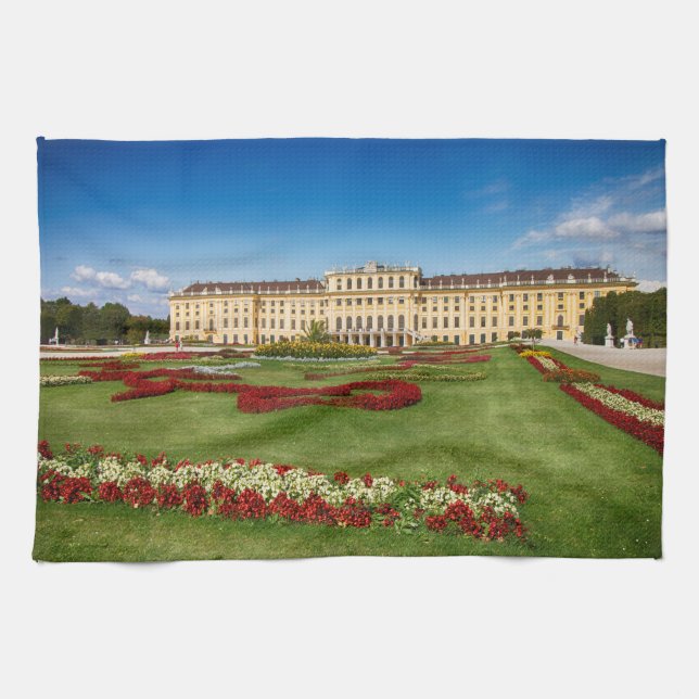 Schloss Schoenbrunn Vienna Austrria Tea Towel (Horizontal)
