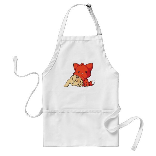 SCHLUP Fox Eating Rabbit Standard Apron (Front)