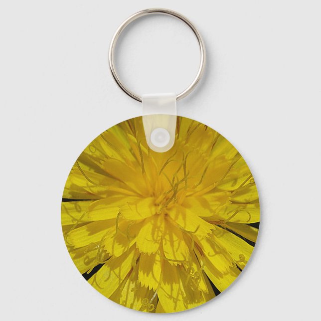 Schlüsselanhänger gelbe Wildblütenmitte Key Ring (Front)