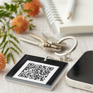 Schlüsselanhänger mit eigenem QR Code Key Ring